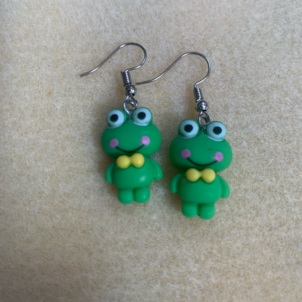 *3 For $20* Adorable Frogs With Bow Ties Earrings